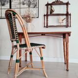 Old wooden table with turned legs - speckled top