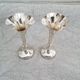 Pair of tulip vases flared collar late 19th century silver goldsmith punches