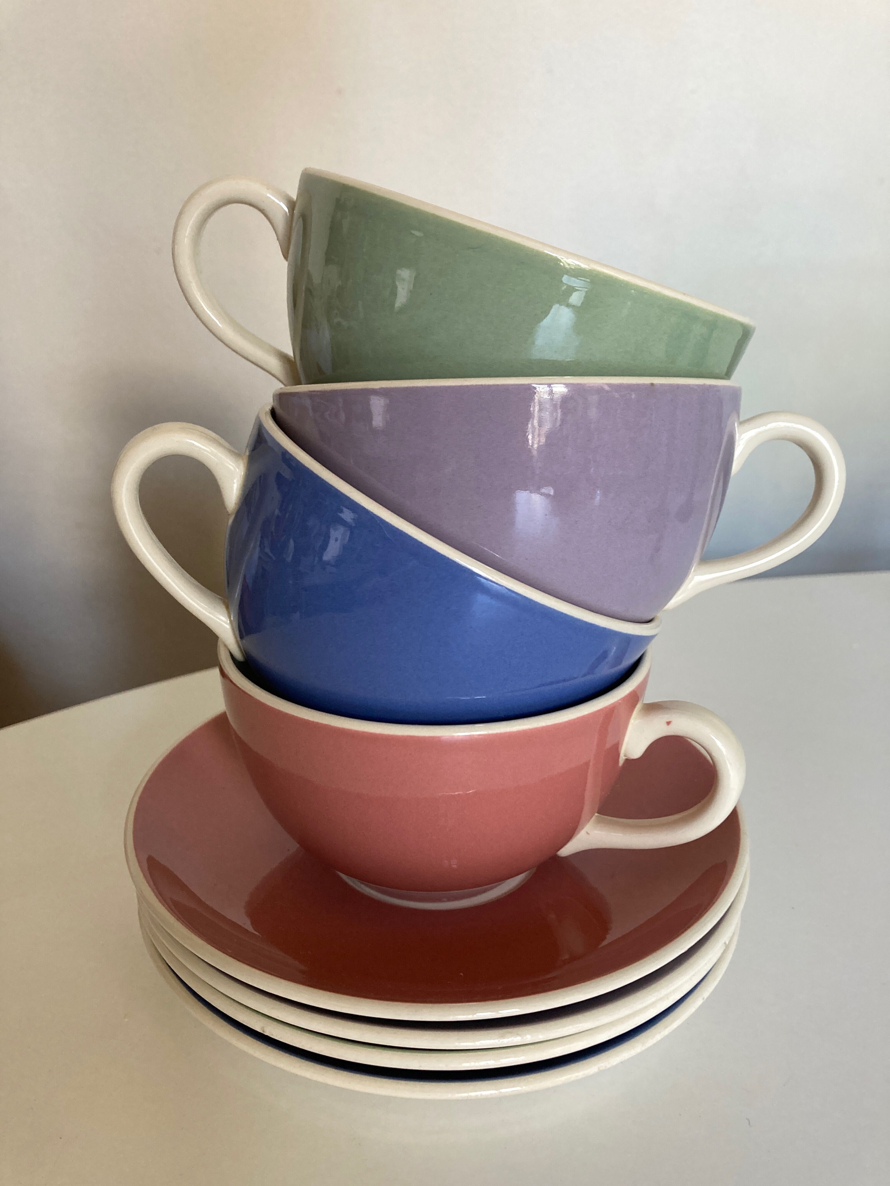 Set of 4 lunch cups 1960 VB Villeroy & Boch