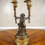 Bronze Four-Armed Candelabras, Set of 2