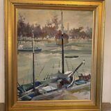 Boats in port signed Demet