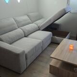 Light gray fabric corner sofa, excellent condition