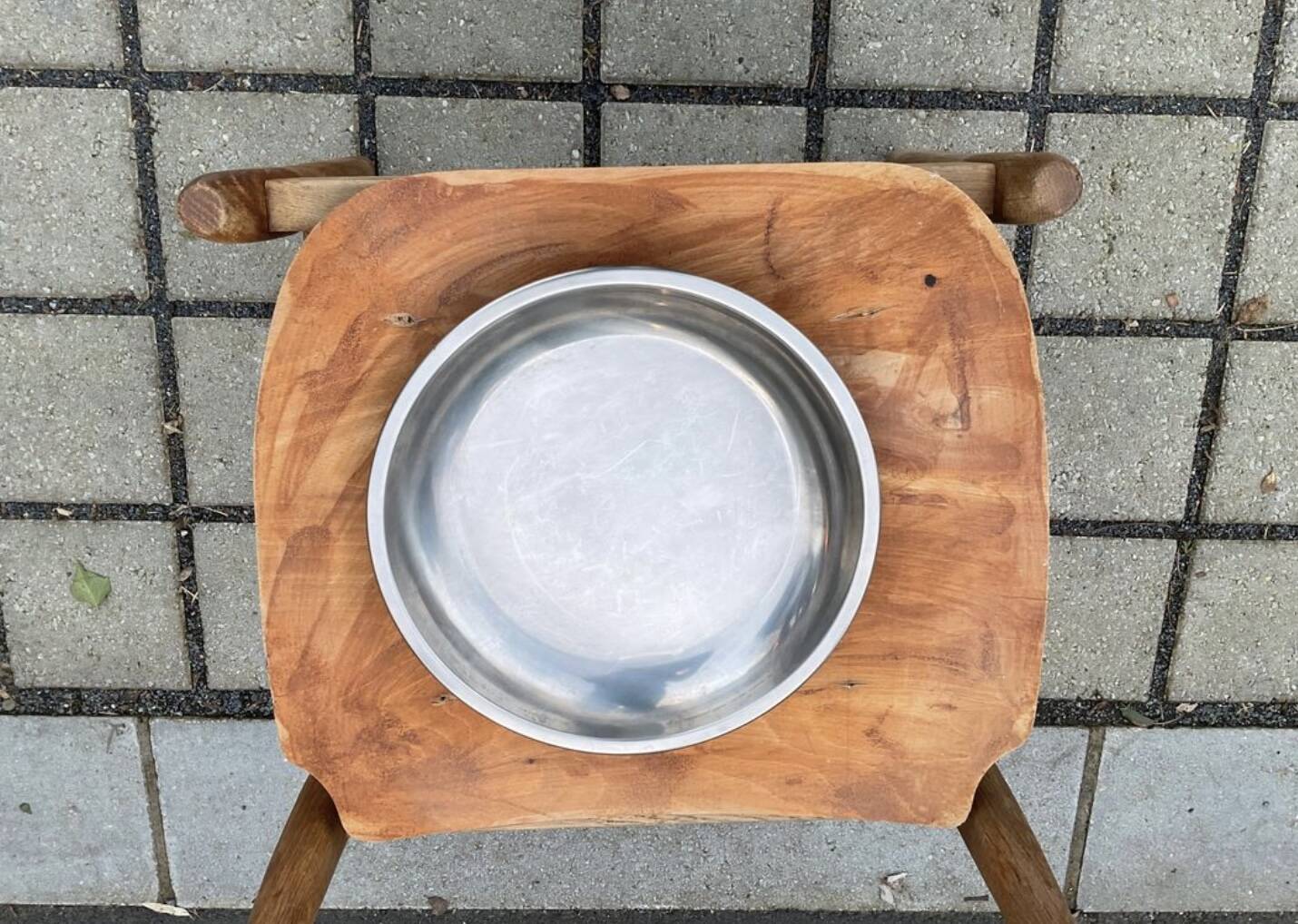 Table art round plate Jean COUZON silversmith 33 cm
