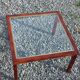 Pair of 1970s side tables in lacquered brass and glass