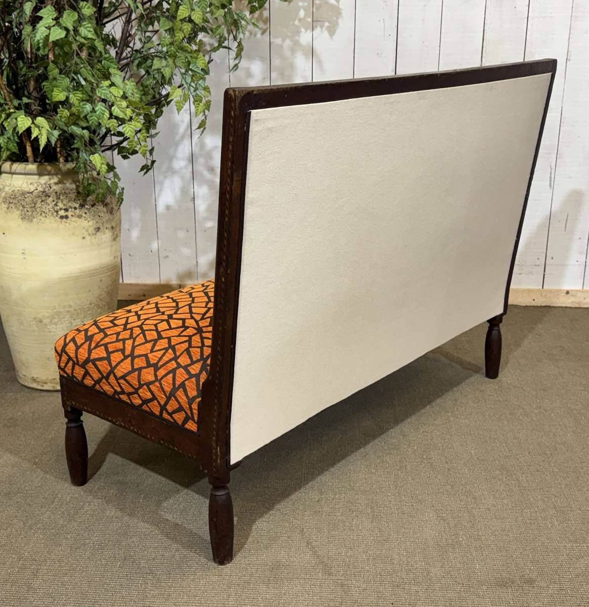 1930s bistro bench, upholstery and fabric completely redone.