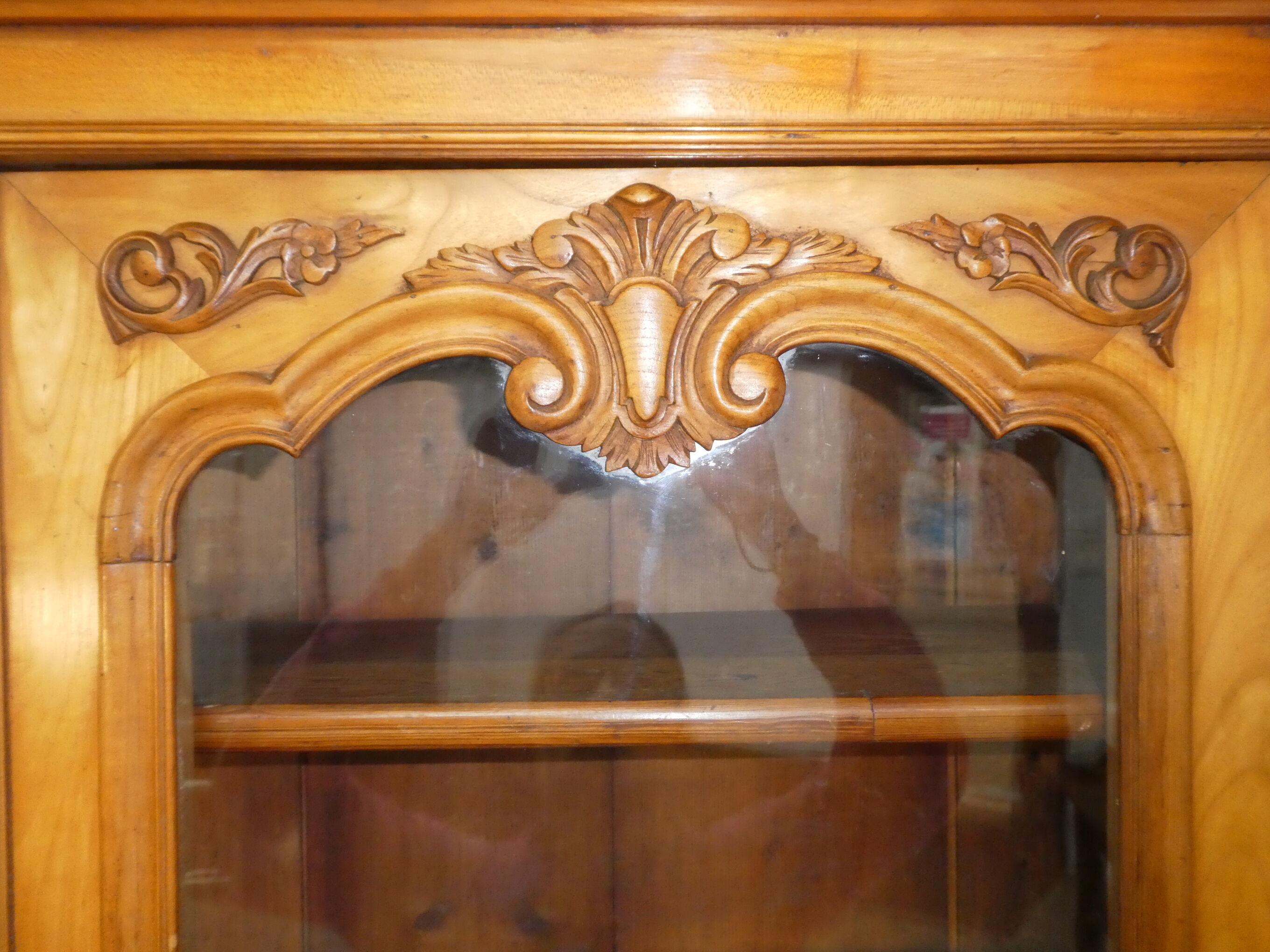 Bureau vitrine Louis Philippe en merisier 19eme