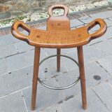 Brutalist tabouret, by Sergio Rodriguez, 70s