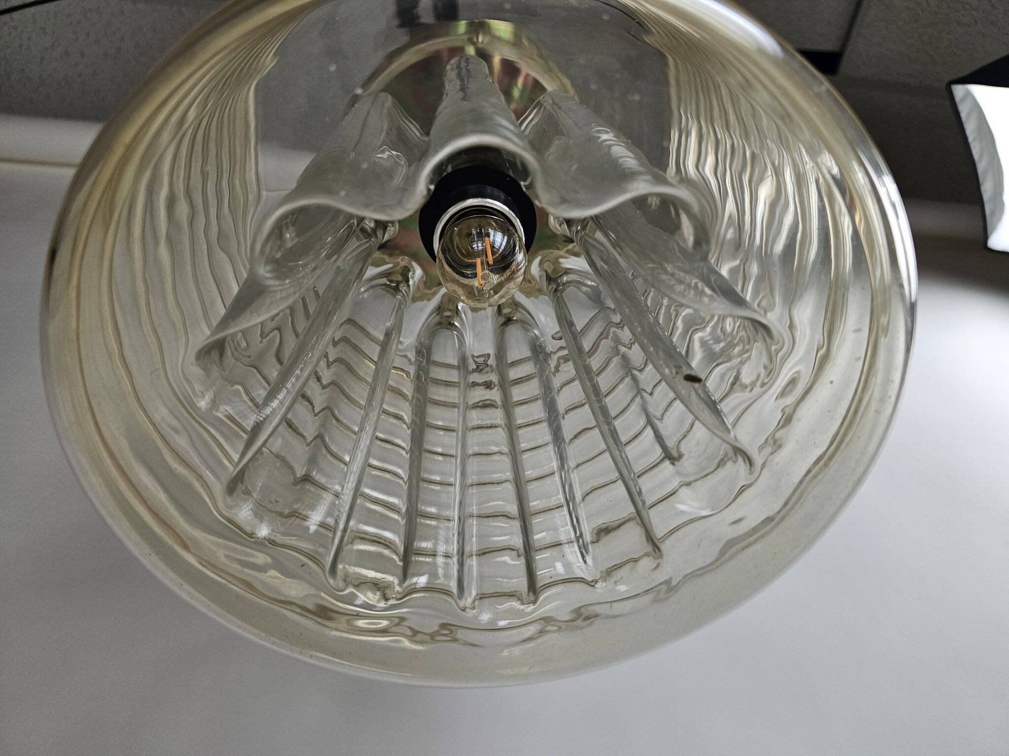 Pendant glass lamp by Peill & Putzler 1970s