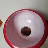 Large globe lampshade vintage red opaline hanging lamp