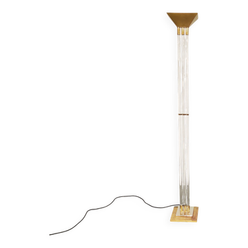 Vintage Brass and Lucite Floor Lamp, 1970s