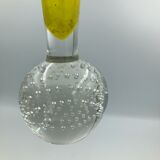 Lot de 6 vases soliflore en verre bullé années 50-60