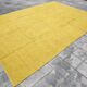 Vintage Mustard Yellow Kilim Rug,Large Turkish Woven Wool Carpet,302x410 Cm