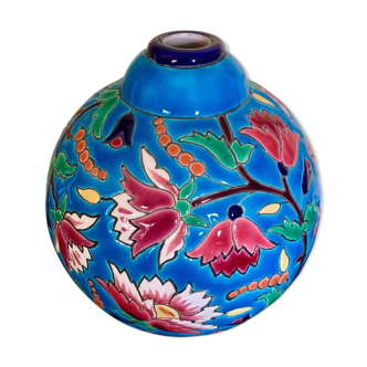 Longwy ball vase