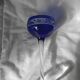 Verre à vin 14cl cristal de Nancy Houillon doublé bleu frise florale