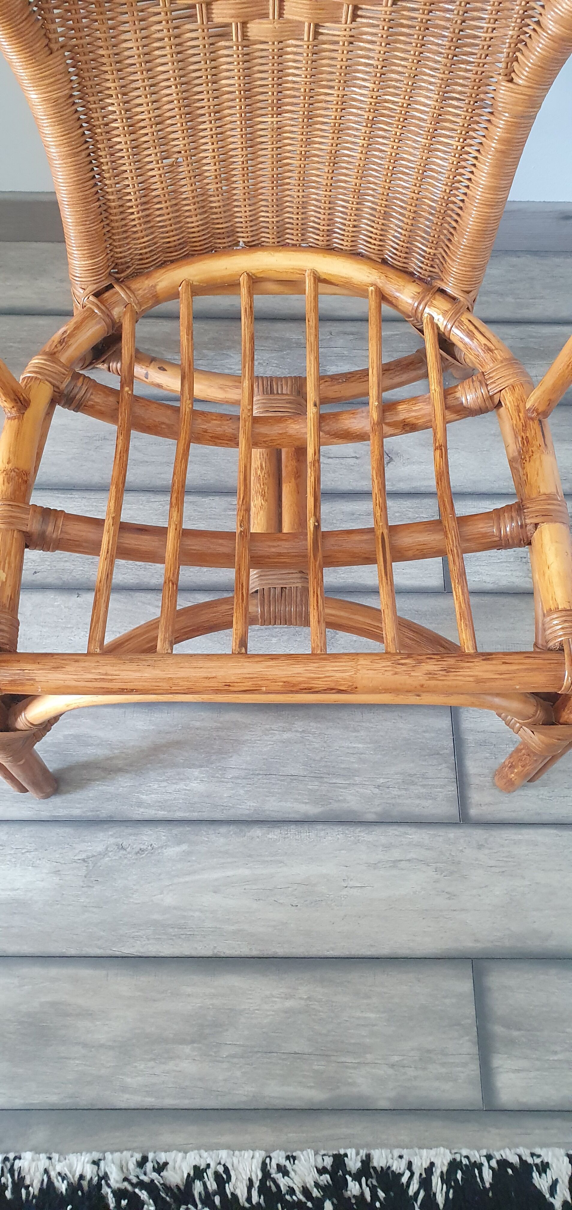 Rattan armchairs