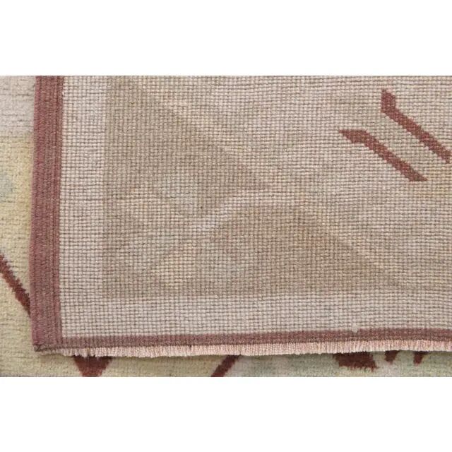 Vintage Turkish Hand-Knotted Wool Cotton Red Area Rug 202x301