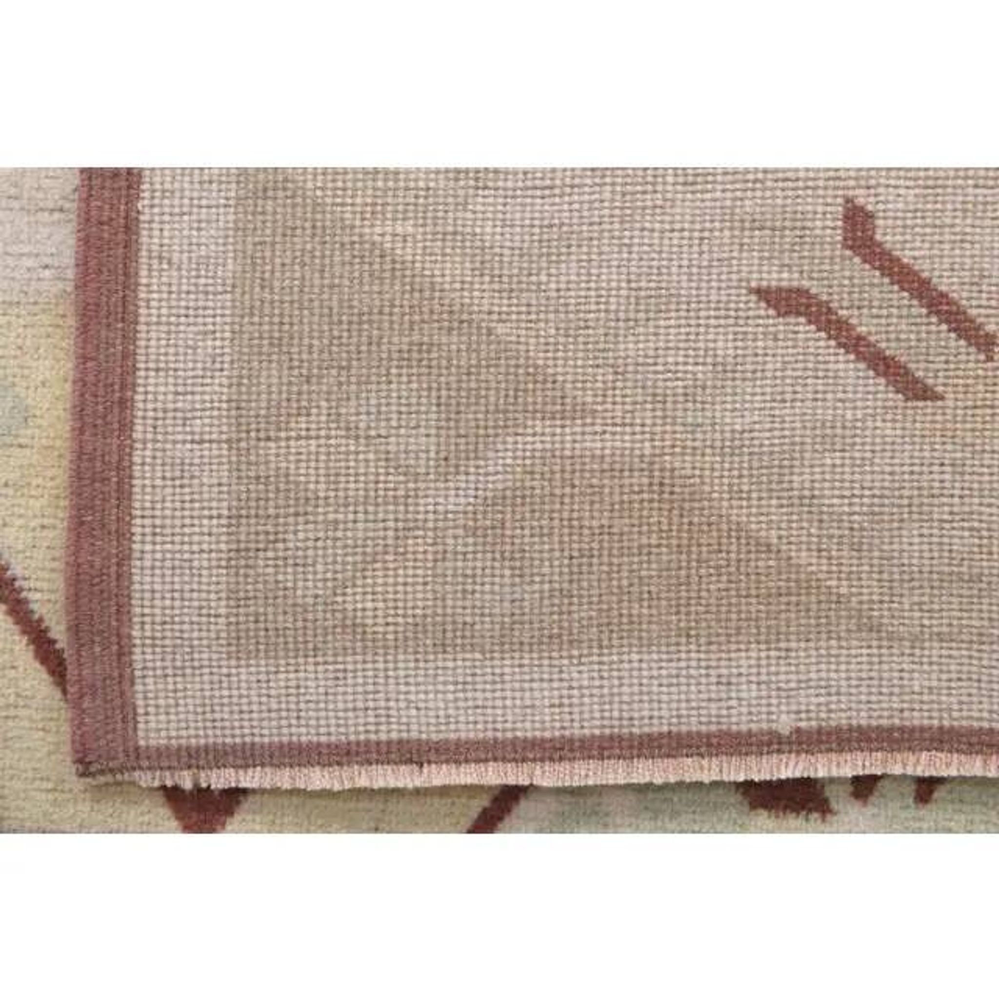 Vintage Turkish Hand-Knotted Wool Cotton Red Area Rug 202x301