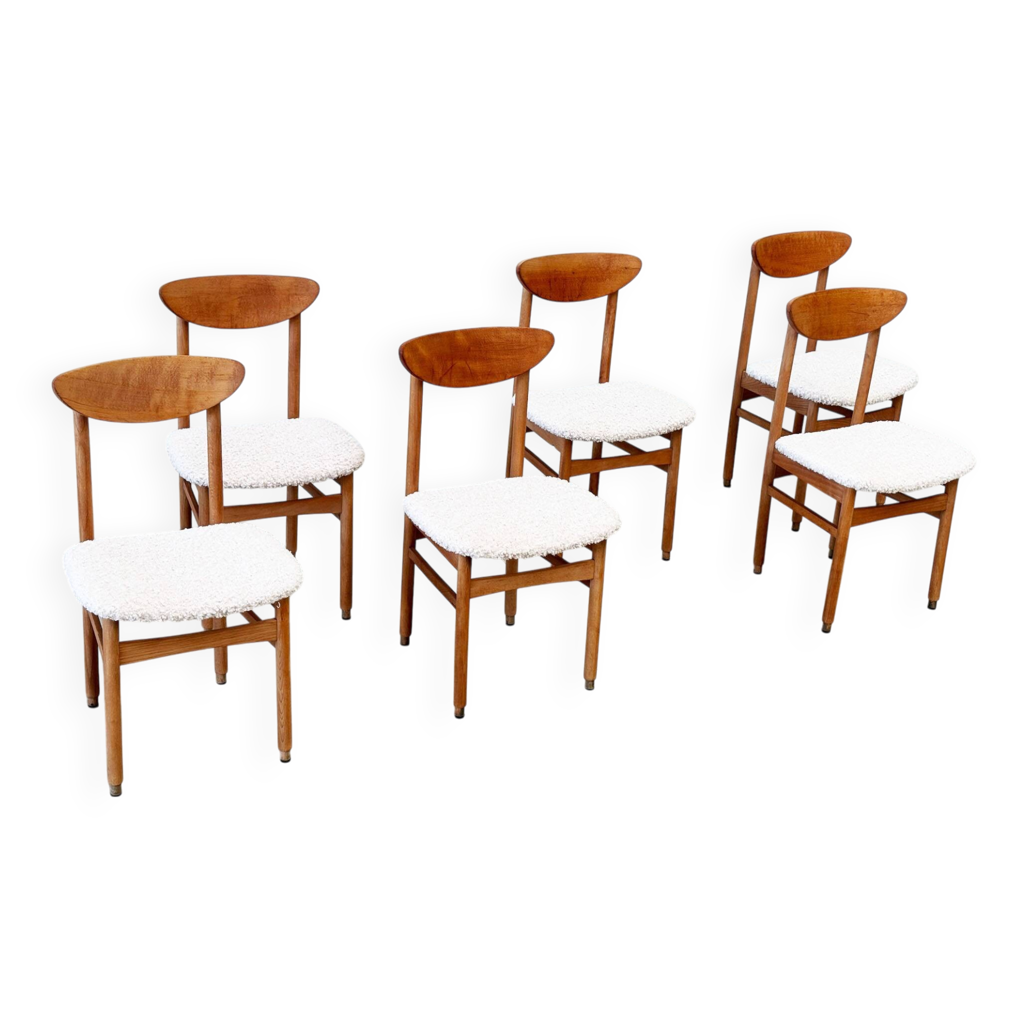 Ensemble de six chaises de salle à manger italiennes