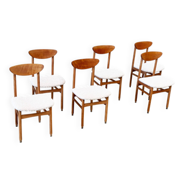 Ensemble de six chaises de salle à manger italiennes