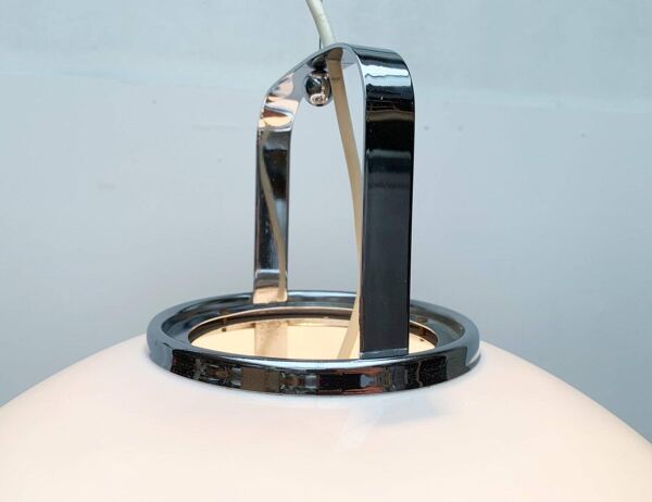 Lampe suspension Zurigo de l'ère spatiale italienne du milieu du siècle par Luigi Massoni pour Guzzini