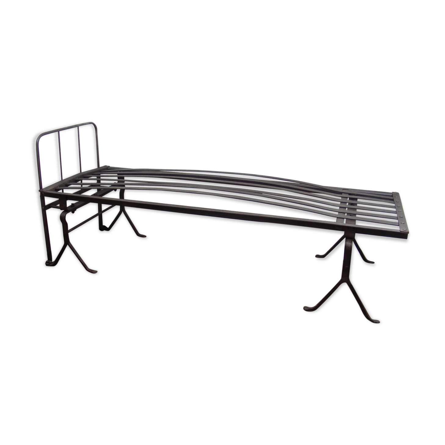 Former military 1900 wrought iron bed
