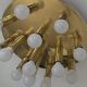 Brass ceiling light with 13 lights – TZ Leuchten, Germany, 1980