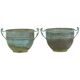 French Art Nouveau Style Flower Pots Garden Vases Verdigris