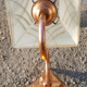 Pair of wall lights, copper and opaline vintage, years 50