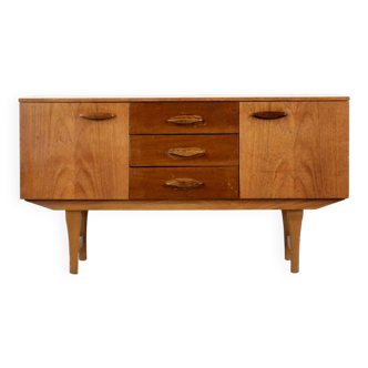 Midcentury Danish Style Petite Teak Sideboard Vintage Modern Danish Scandinavian Style