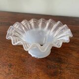 old tulip globe in opaline glass