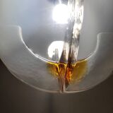 Space Age Chrome and Murano Glass Globe Lamp, Mazzega 1960-70