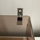 M. Dumas plexiglass and chrome shelf locker