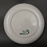 Ceramic plate 1960 female face monogram CD