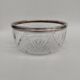 Crystal salad bowl with solid silver rim, first part of the 20th century.