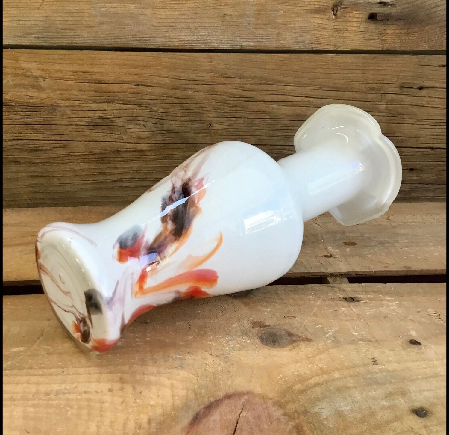 Vintage opaque glass vase