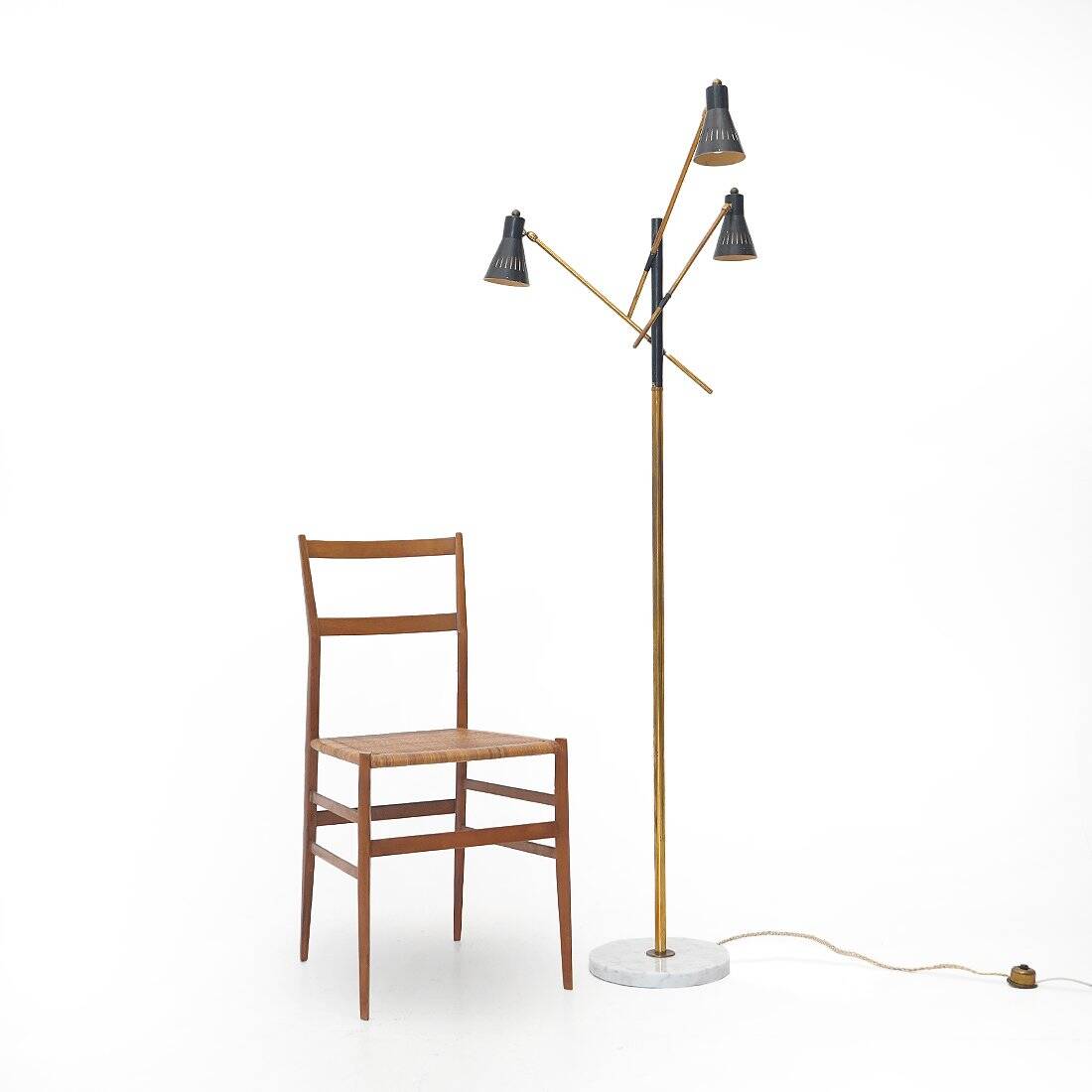 Three-armed floor lamp, 1950s