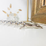 6 Leopard silver metal knife holders