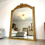 Antique mirror with 19th century pediment