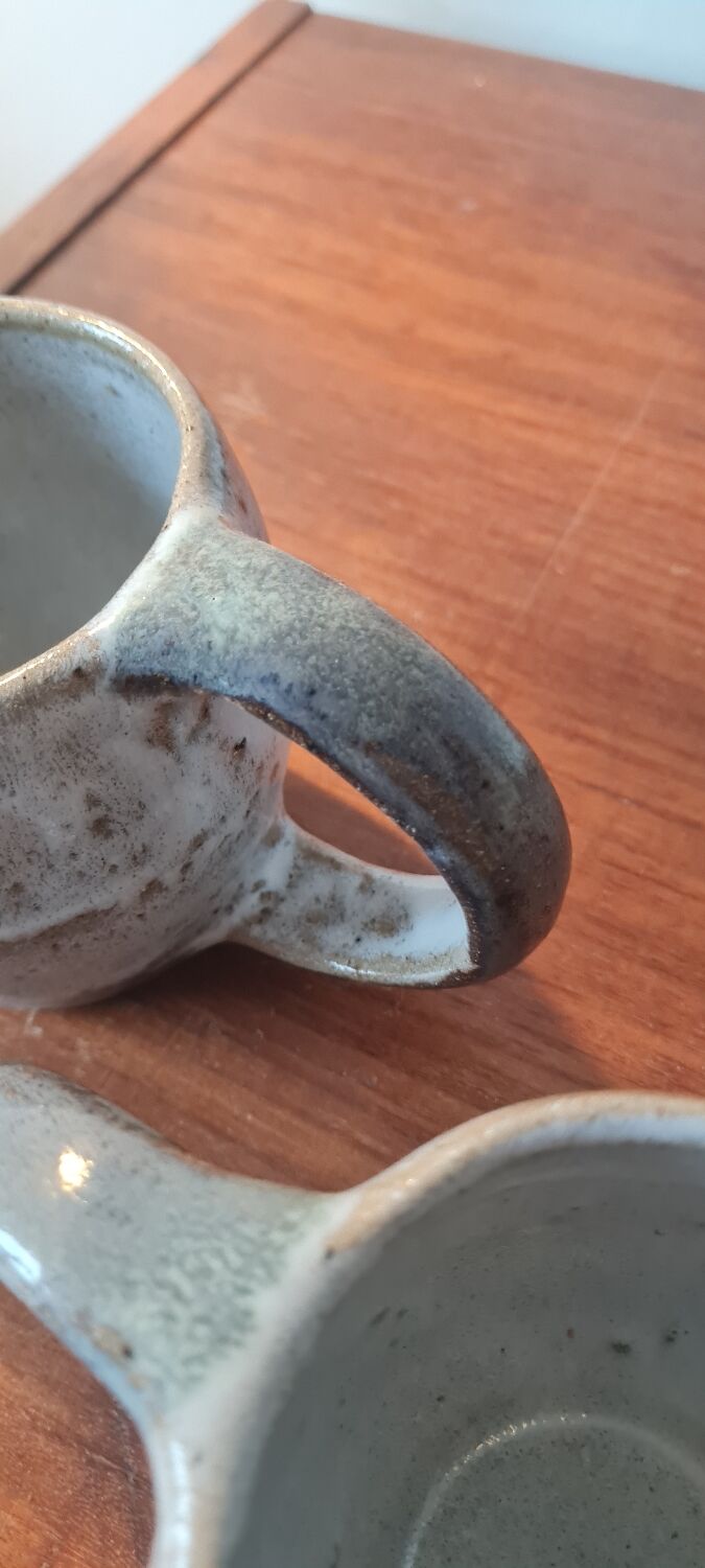 Glazed stoneware mugs