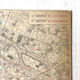 Old cardboard map of Paris - 5th and 6th Arrondissement