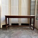 Dark wood bench