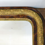 Large gold mirror and wood scale style 80x60