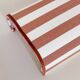 Pair of terracotta striped fabric wall lights