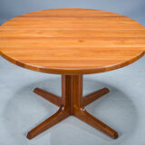Table à manger ronde en teck du milieu du siècle de Gudme Møbelfabrik