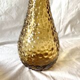 Genie bottle in amber yellow Empoli glass