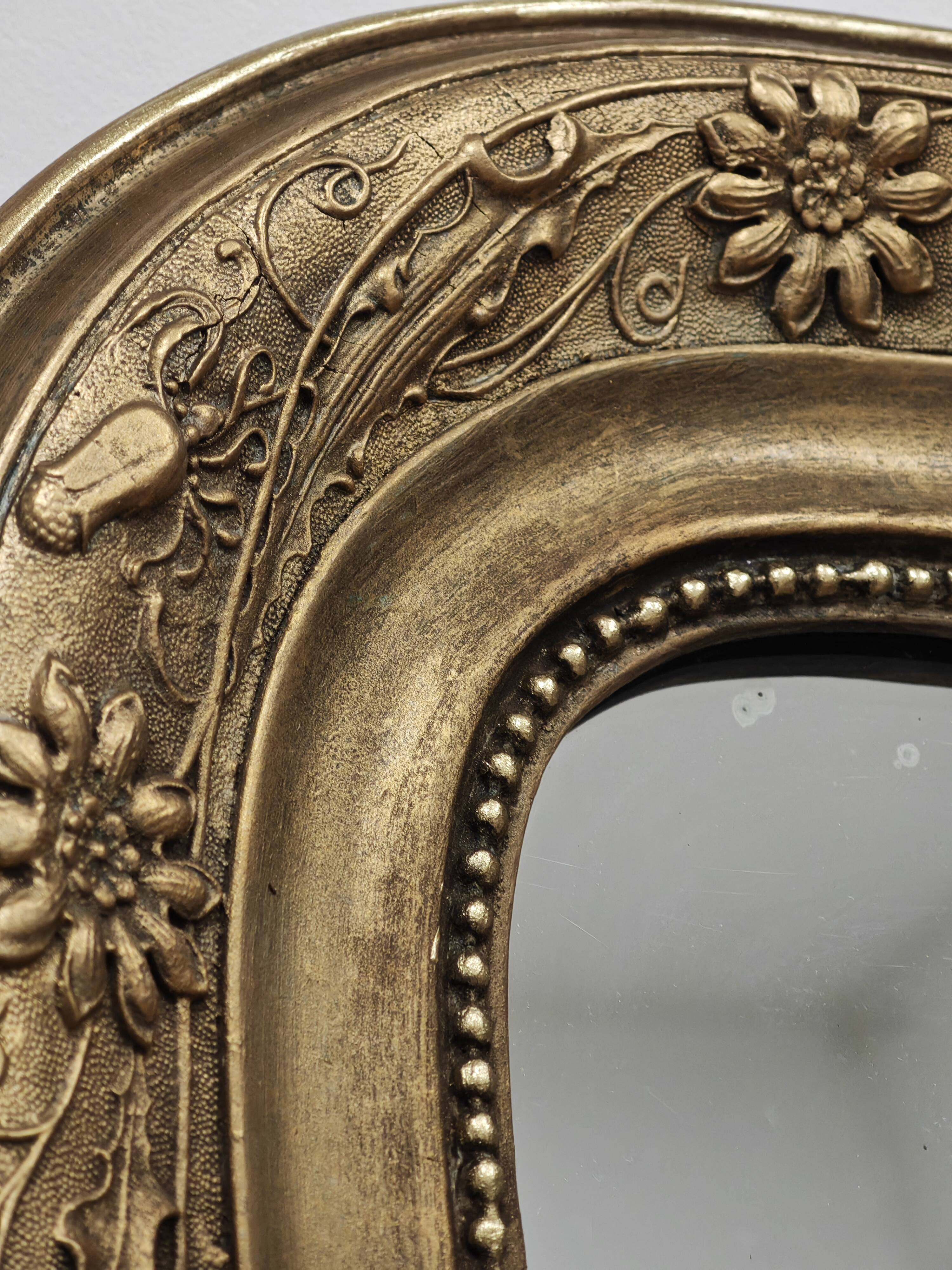 Antique Louis Philippe gilded trumeau mirror