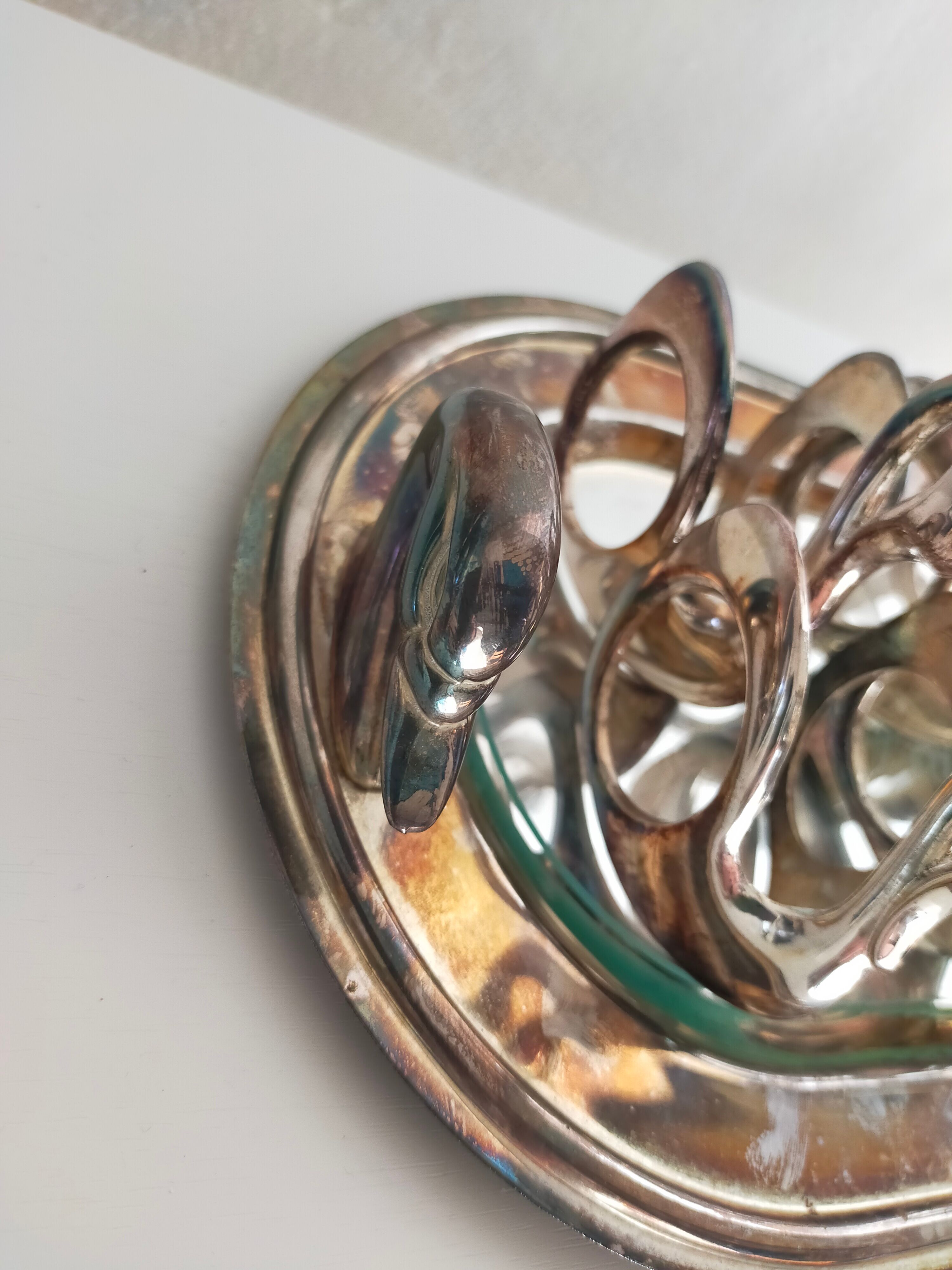 Silver metal foie gras set