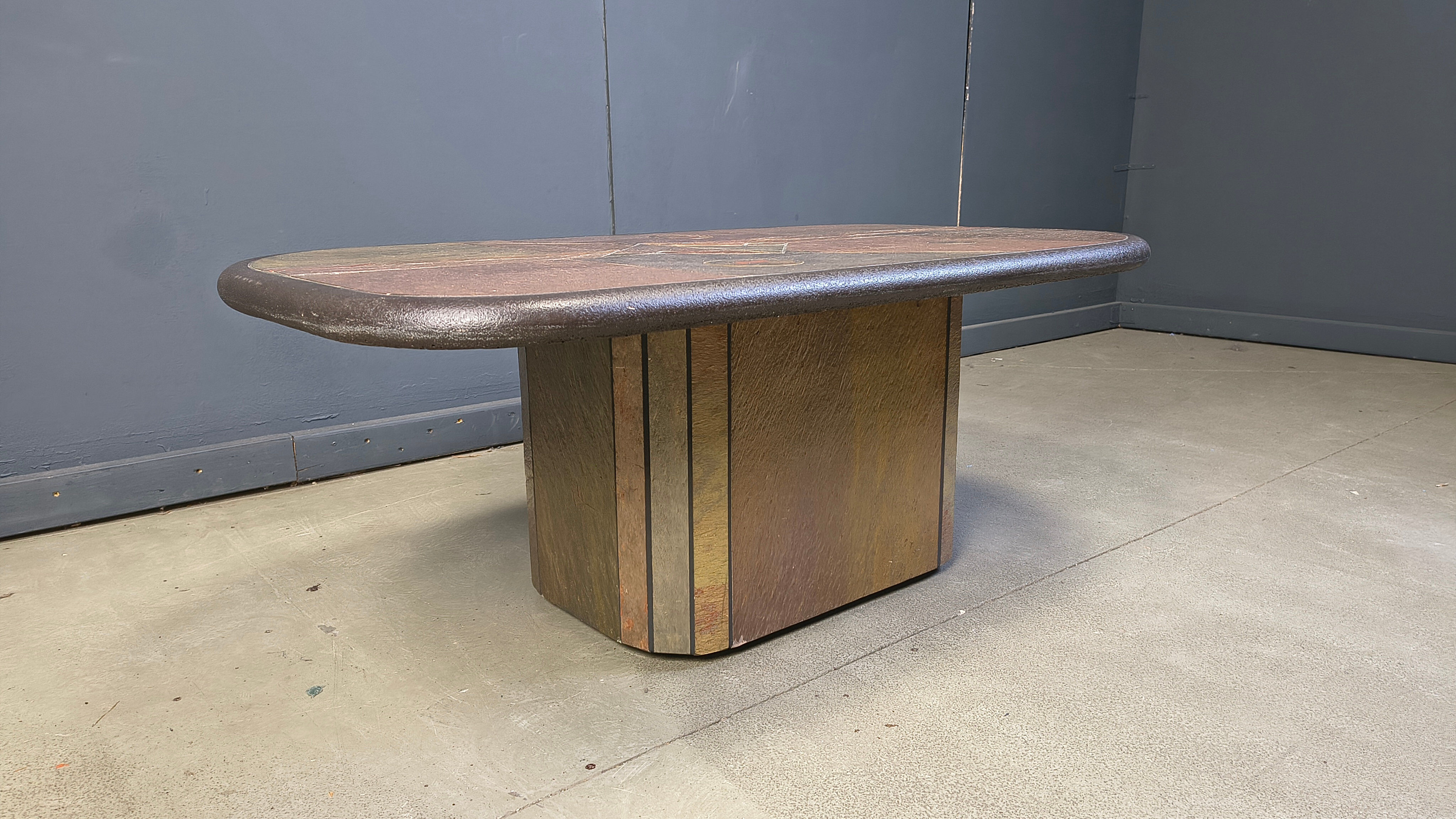 Vintage Paul Kingma style coffee table, 1980s