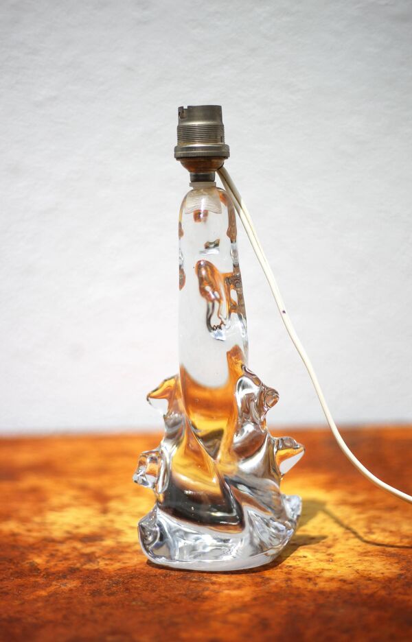 Lampe cristal vintage, lampe de table, lampe à poser cristal à picots