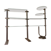 Metal and glass shelf